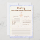 Silly Goose Blue Baby Predictions & Advice Card Kaart (Voorkant)