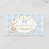 Silly Goose Blue Bow Gingham Books for baby ticket Informatiekaartje (Voorkant)