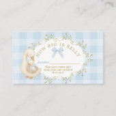 Silly Goose Blue Bow Gingham How big is belly Informatiekaartje (Voorkant)
