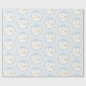 Silly Goose Blue Bow Whimsical Preppy Cadeaupapier (Vlak)