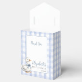 Silly Goose Blue Gingham Baby Shower Bedankdoosjes (Geopend)