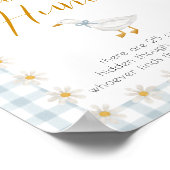 Silly Goose Blue Gingham Baby Shower Pacifier Hunt Poster (Hoek)