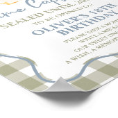 Silly Goose Blue Green 1st Birthday Time Capsule Poster (Hoek)