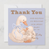 Silly Goose Blue Labor  Delivery NICU Hospital    Bedankkaart (Voorkant)