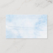 Silly Goose Blue Watercolor Baby Shower Book Informatiekaartje (Achterkant)