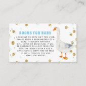 Silly Goose Blue Watercolor Baby Shower Book Informatiekaartje (Voorkant)