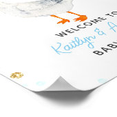 Silly Goose Blue Watercolor Baby Shower Welcome Poster (Hoek)