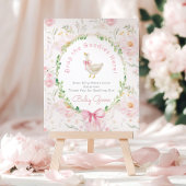 Silly Goose Blush pink Gifts table Whimsical Poster