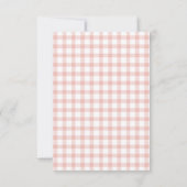 Silly Goose Blush Pink Gingham Baby Shower  Bedankkaart (Achterkant)