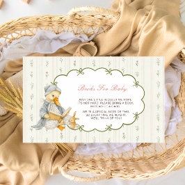 Silly Goose Books voor Baby Shower Bijgevoegde kaa Informatiekaartje