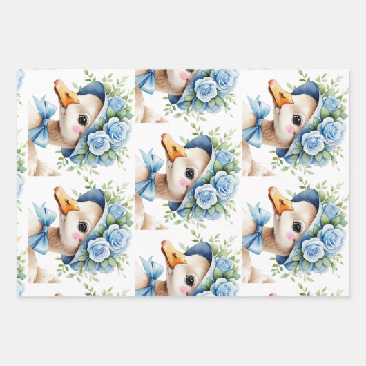  Silly Goose Boy Birthday baby shower Inpakpapier Vel (Voorkant)