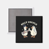 Silly Goose Bride &amp; Groom Wedding Bachelorette Magneet (Voorkant / Achterkant)