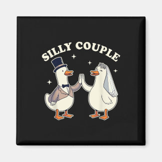 Silly Goose Bride &amp; Groom Wedding Bachelorette Magneet
