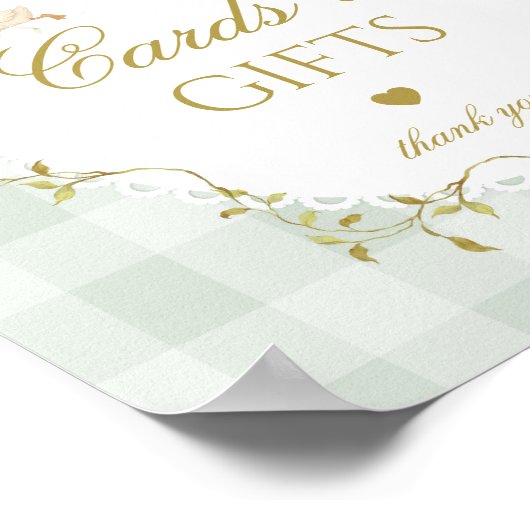 Silly Goose Cards and gifts Sage Gingham Poster (Hoek)