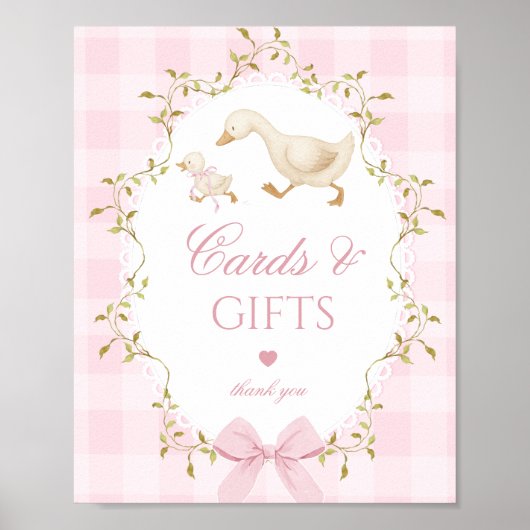 Silly Goose Cards and gifts Whimsical pink Poster (Voorkant)