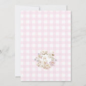 Silly Goose Coquette Pink Bow Girl Baby Shower Kaart (Achterkant)