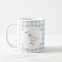 Silly Goose Cottagecore Blue Gingham Baby Shower Koffiemok