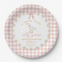 Silly Goose Cottagecore Roze Gingham Baby Shower