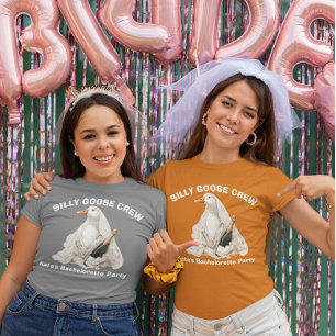 Silly Goose Crew Bruid Bachelorette-feestje Tri-Blend Shirt