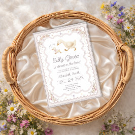 Silly Goose Duck Gender Neutral Baby Shower Kaart