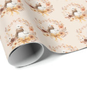 Silly Goose Fall Wreath Baby shower Cadeaupapier (Rol Hoek)