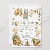 Silly Goose Farm Baby Shower Uitnodiging (Voorkant)