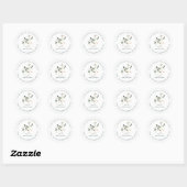 Silly Goose Favor Thank You Baby Shower Ronde Sticker (Vel)