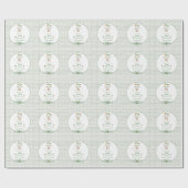 Silly Goose First Birthday Green Cadeaupapier (Vlak)