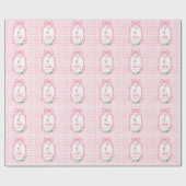 Silly Goose First Birthday Pink  Cadeaupapier (Vlak)