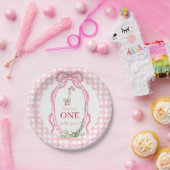 Silly Goose First Birthday Pink Papieren Bordje (Feest)