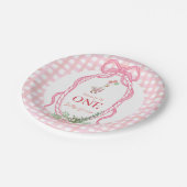 Silly Goose First Birthday Pink Papieren Bordje (Gekanteld)
