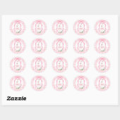 Silly Goose First Birthday Pink  Ronde Sticker (Vel)