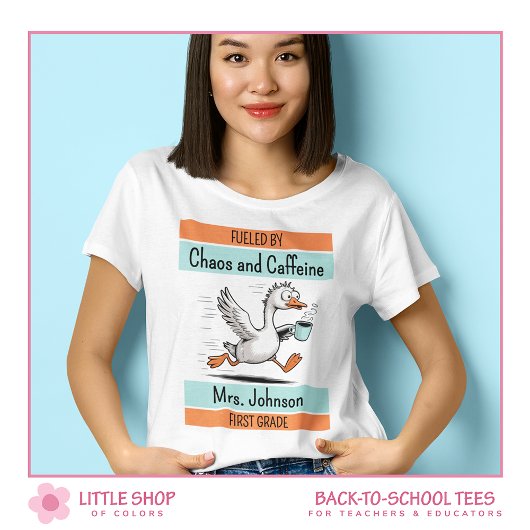Silly Goose First Grade Elementary School Teacher T-shirt
