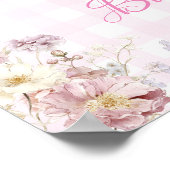 Silly Goose Floral Gingham Baby Shower Welcome Poster (Hoek)