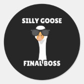 Silly Goose Funny Black Sticker (Voorkant)