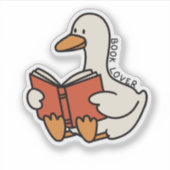 Silly Goose Funny Book Lover Bookish Book Club Sticker (Voorkant)