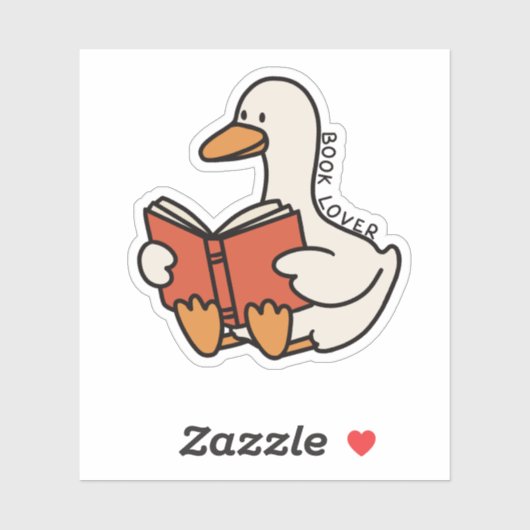 Silly Goose Funny Book Lover Bookish Book Club Sticker (Vel)