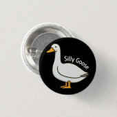 Silly Goose Funny Cartoon Goose Ronde Button 3,2 Cm (Voorkant /achterkant)