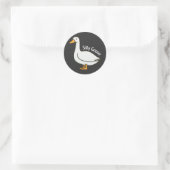 Silly Goose Funny Cartoon Goose Ronde Sticker (Tas)
