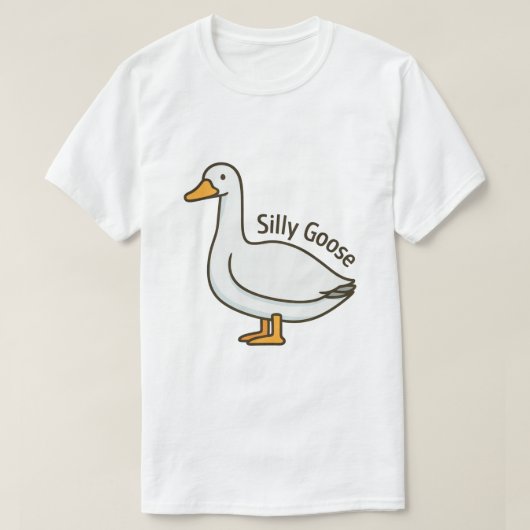Silly Goose Funny Cartoon Goose T-shirt (Design voorkant)