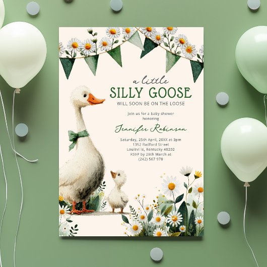 Silly Goose Gender Neutral Baby Shower Kaart