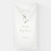 Silly Goose Gender Neutral baby shower Spandoek (Verticaal)