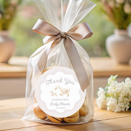 Silly Goose Gender Neutral Baby Shower Thank You Ronde Sticker