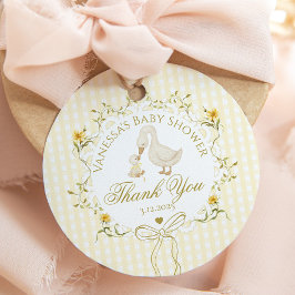 Silly Goose Gender neutral Gingham Thank you Bedankjes Labels