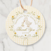 Silly Goose Gender neutral Gingham Thank you Bedankjes Labels (Voorkant)