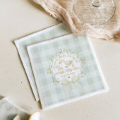 Silly Goose Gender neutral Sage Baby Shower Servet