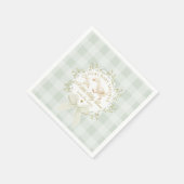 Silly Goose Gender neutral Sage Baby Shower Servet (Hoek)