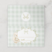 Silly Goose Gender Neutral Sage Gingham Plaatskaartje (Buitenkant ongevouwen)