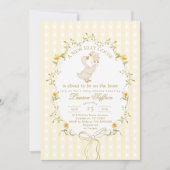Silly Goose Gender neutral Yellow Baby Shower Kaart (Voorkant)