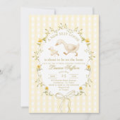 Silly Goose Gender neutral Yellow Baby Shower Kaart (Voorkant)